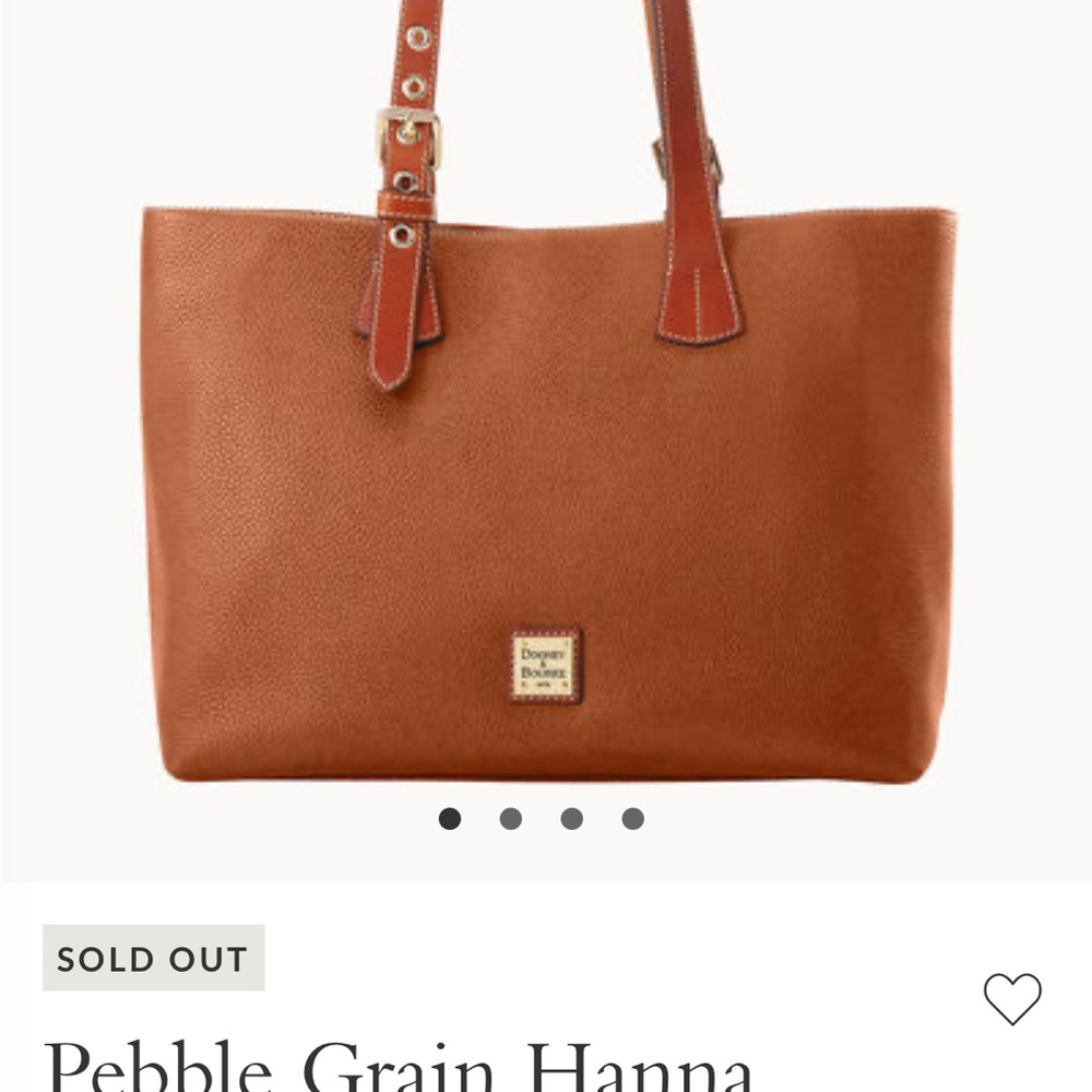 Dooney & Bourke Brown Leather Tote Bag pebble Grain Hanna new no tags;never used - Picture 6 of 13
